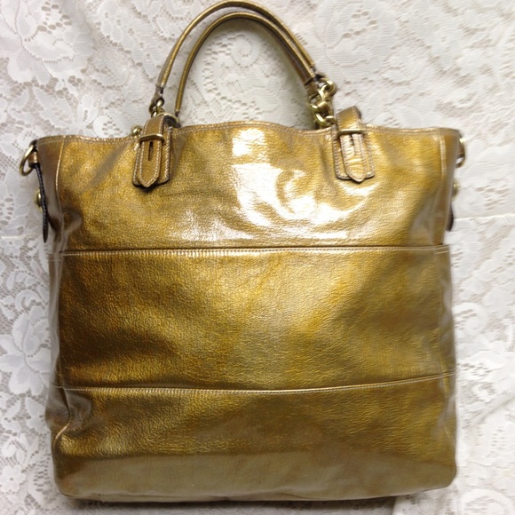 Coach Gold Vernis Enamel Shoulder Bag - Picture 4 of 13
